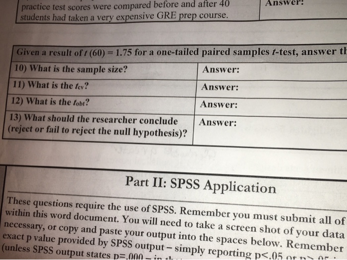 Solved Identify the statistical test that should be used to