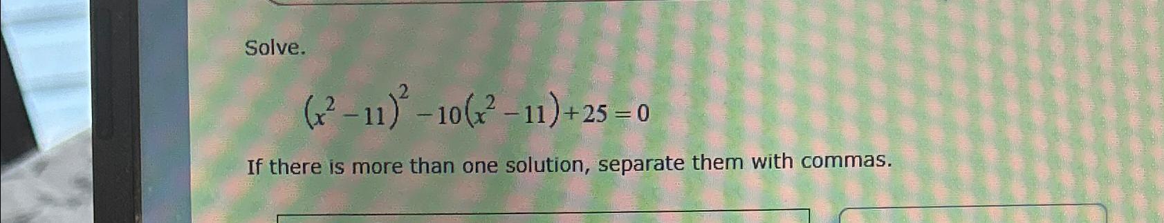 solve x 2 3x 11 0