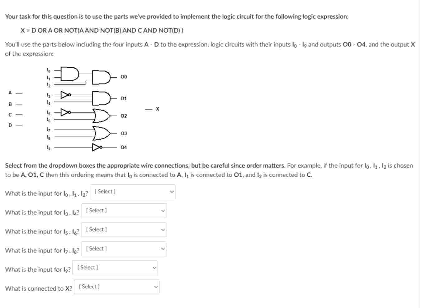 Solved Your task for this question is to use the parts we've | Chegg.com