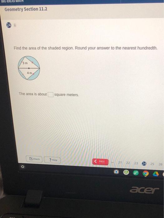 Solved BIG IDEAS Geometry Section 11.2 24 Find the area of | Chegg.com