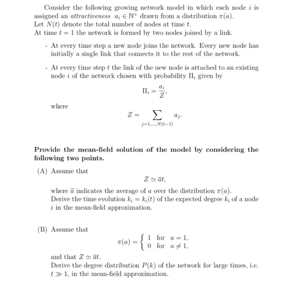 Solved Complex networks. Please can someone help solve both | Chegg.com
