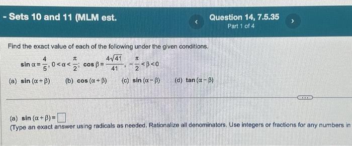 Solved find the exact value of each of the following | Chegg.com