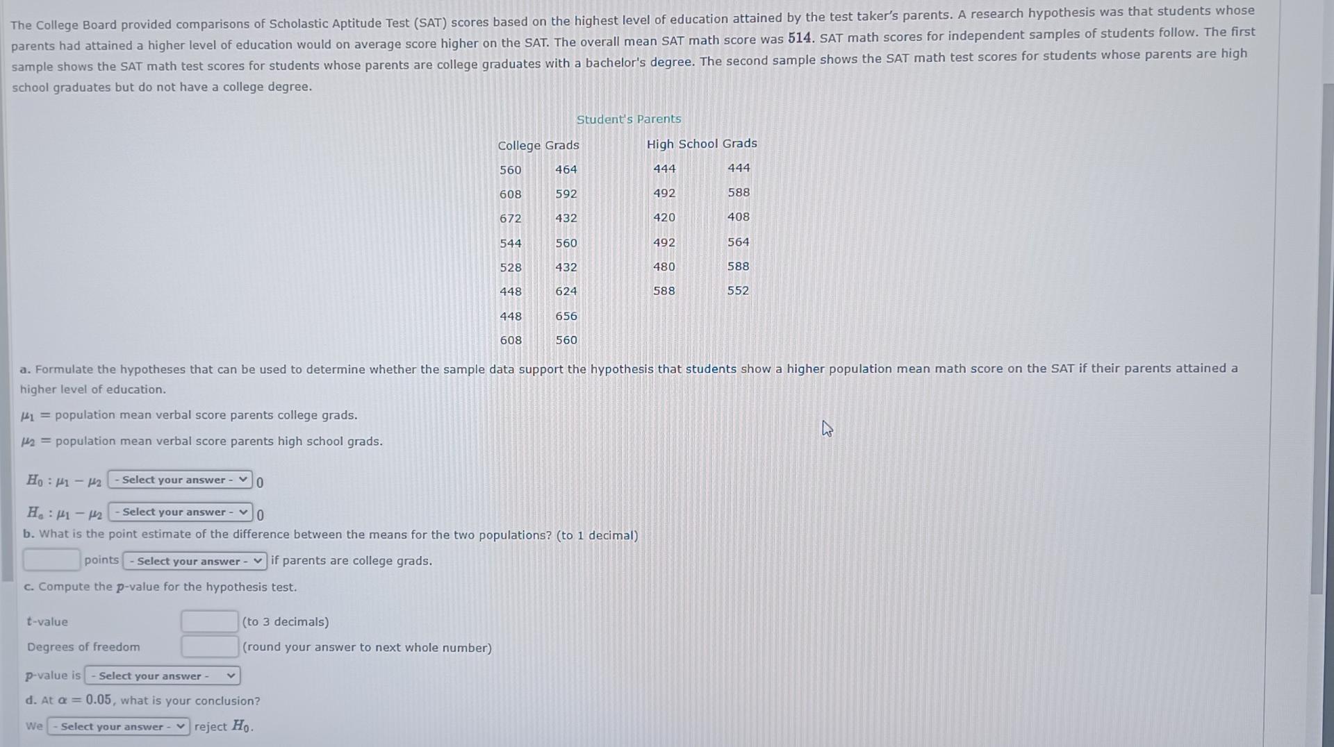 Aptitude Test Sat