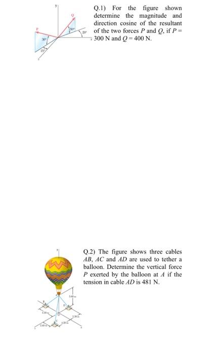 Solved Q.1) For the figure shown determine the magnitude and | Chegg.com