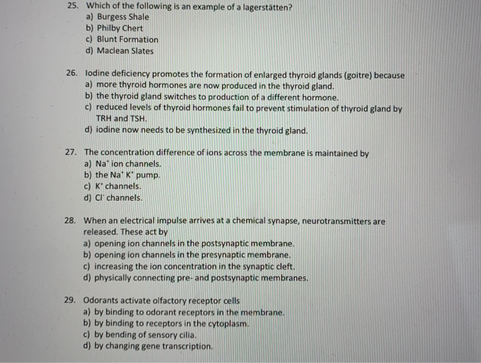 Solved 25. Which of the following is an example of a | Chegg.com