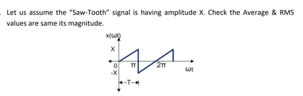Solved Let us assume the “Saw-Tooth” signal is having | Chegg.com
