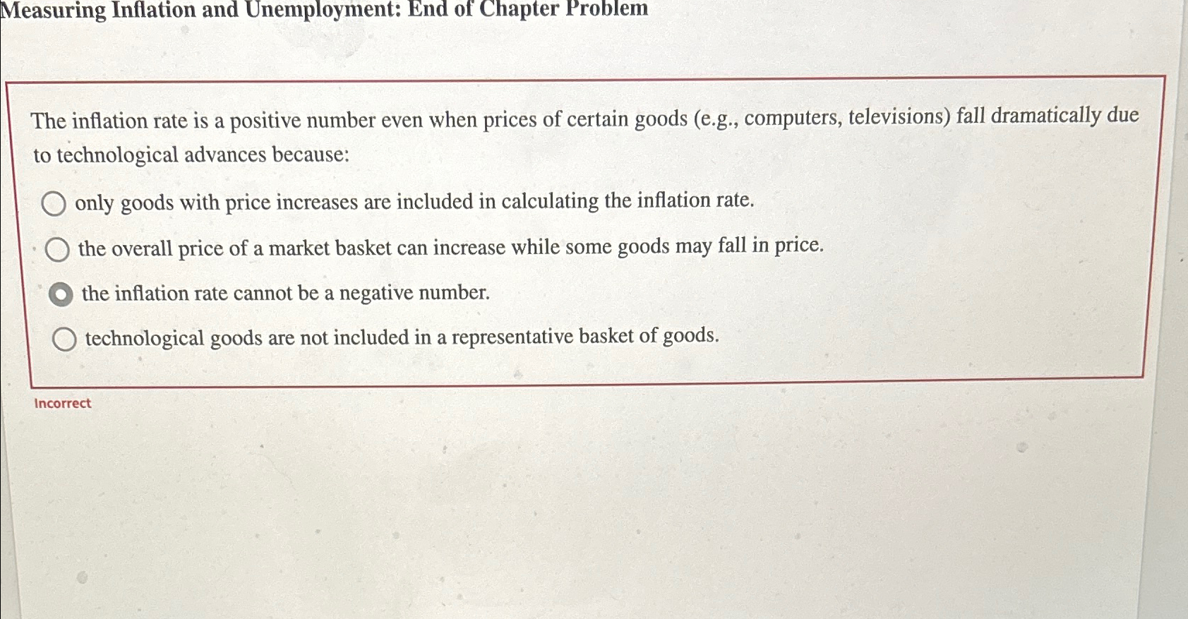 Solved Measuring Inflation and Unemployment: End of Chapter | Chegg.com