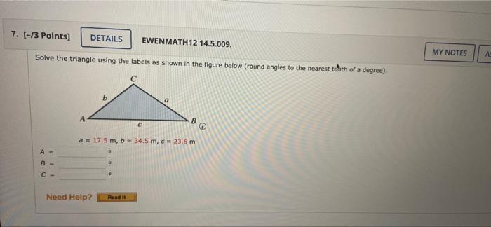 Solved 7. [-13 Points] DETAILS EWENMATH12 14.5.009. MY NOTES | Chegg.com