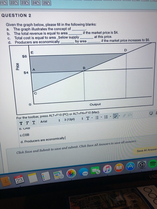 Solved 210 220 230 240 250 QUESTION 2 Given the graph below, | Chegg.com