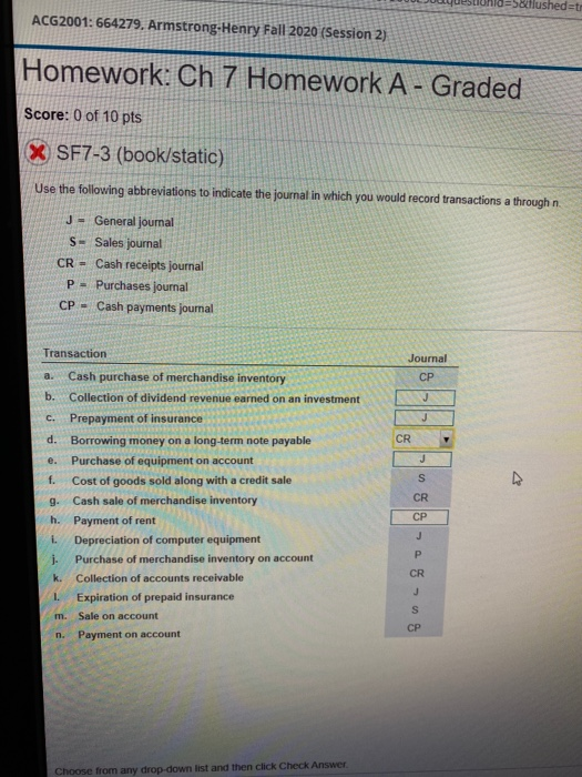 Solved Slushedet Acg2001 664279 Armstrong Henry Fall 20 Chegg Com