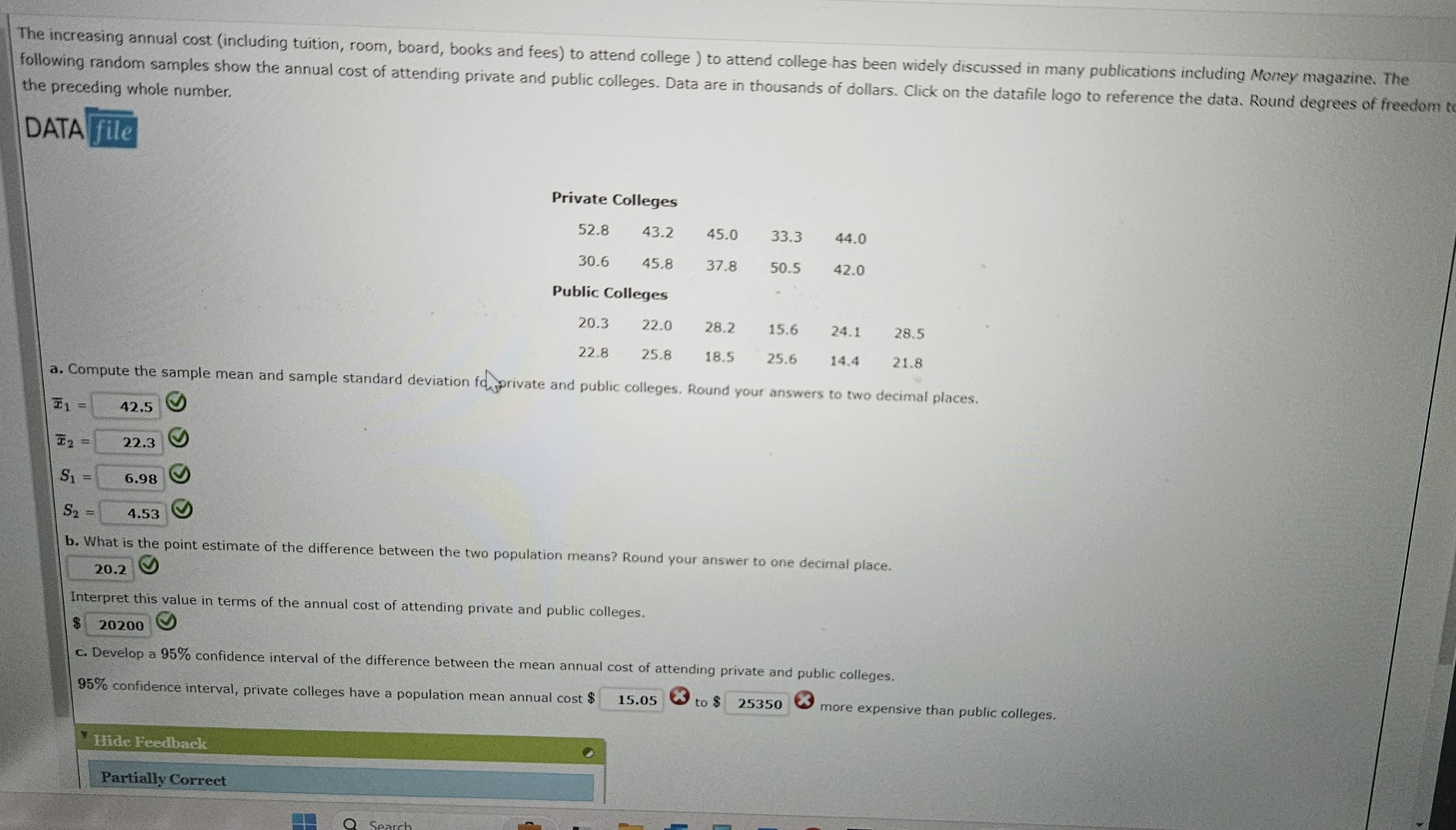 The increasing annual cost (including tuition, room, | Chegg.com