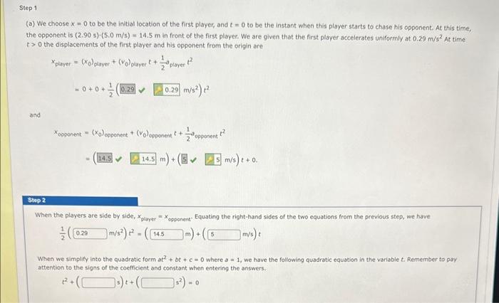 Solved (a) We choose x=0 to be the initial location of the | Chegg.com
