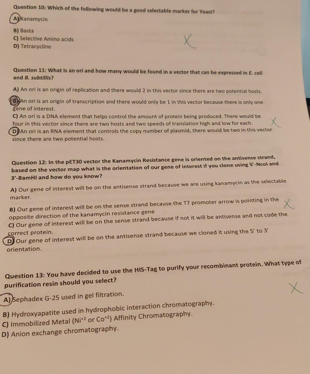 Solved Question 10: Which of the following would be a good | Chegg.com