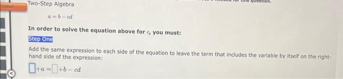 [Solved]: [ A=b C D ] In Order To Solve The Equation Abov