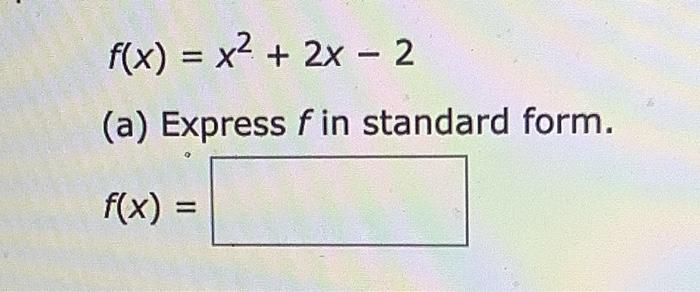 express f in standard form