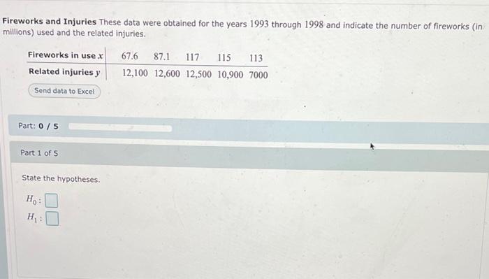 Solved Fireworks and Injuries These data were obtained for | Chegg.com