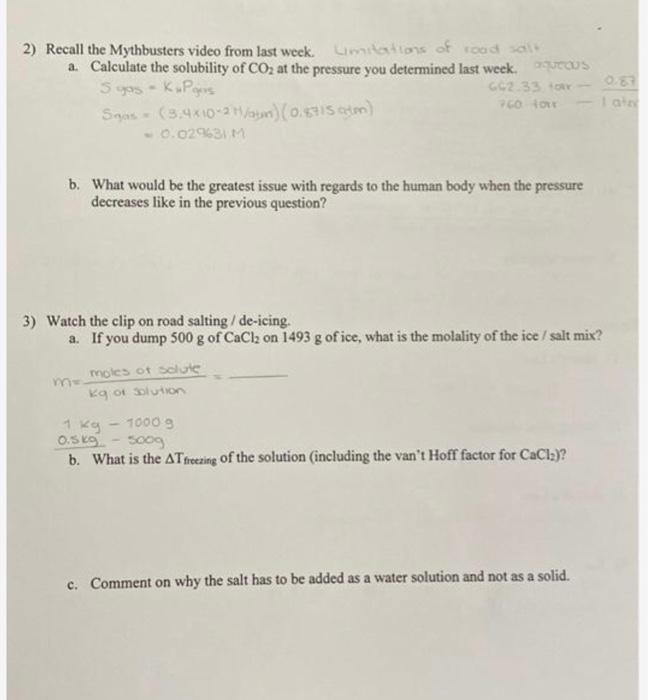Solved 2) Recall the Mythbusters video from last week | Chegg.com