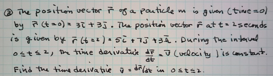 Solved @ The position vector r of a particle in is given | Chegg.com
