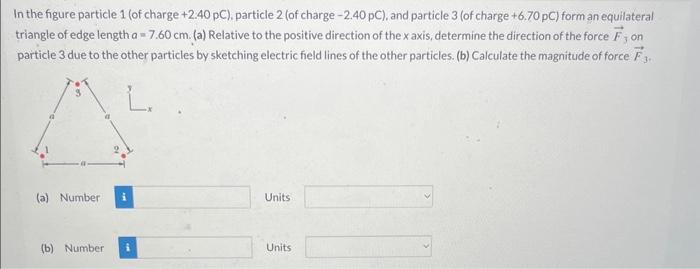 Solved In the figure particle 1 (of charge +2.40pC ). | Chegg.com