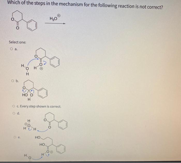 Solved Which of the steps in the mechanism for the following | Chegg.com