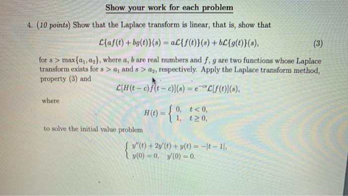 Solved please help me solve and show all work! solve all | Chegg.com
