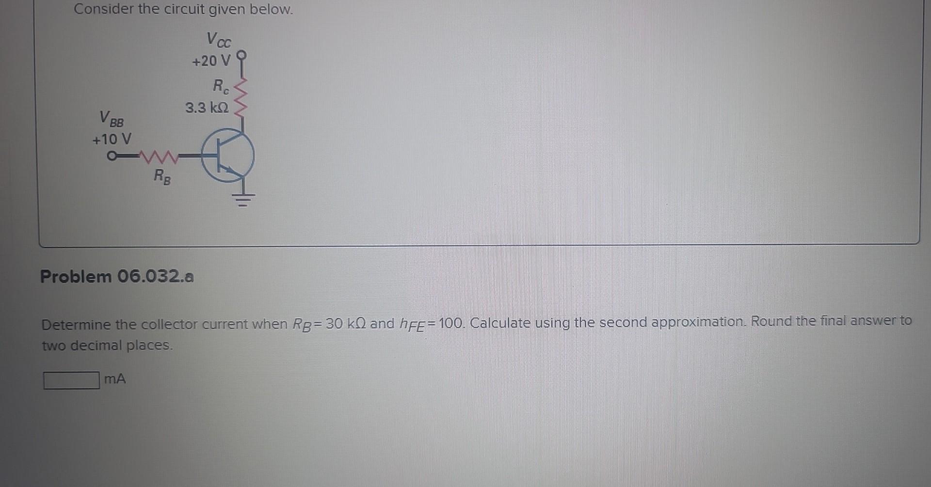 Solved Consider the circuit given below. Problem 06.032.a | Chegg.com