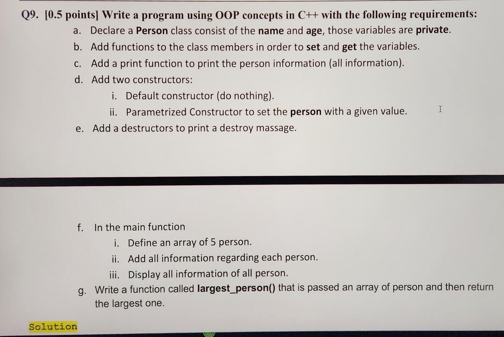 Solved Q2. [5∗0.2=1 points ] Consider the following code | Chegg.com