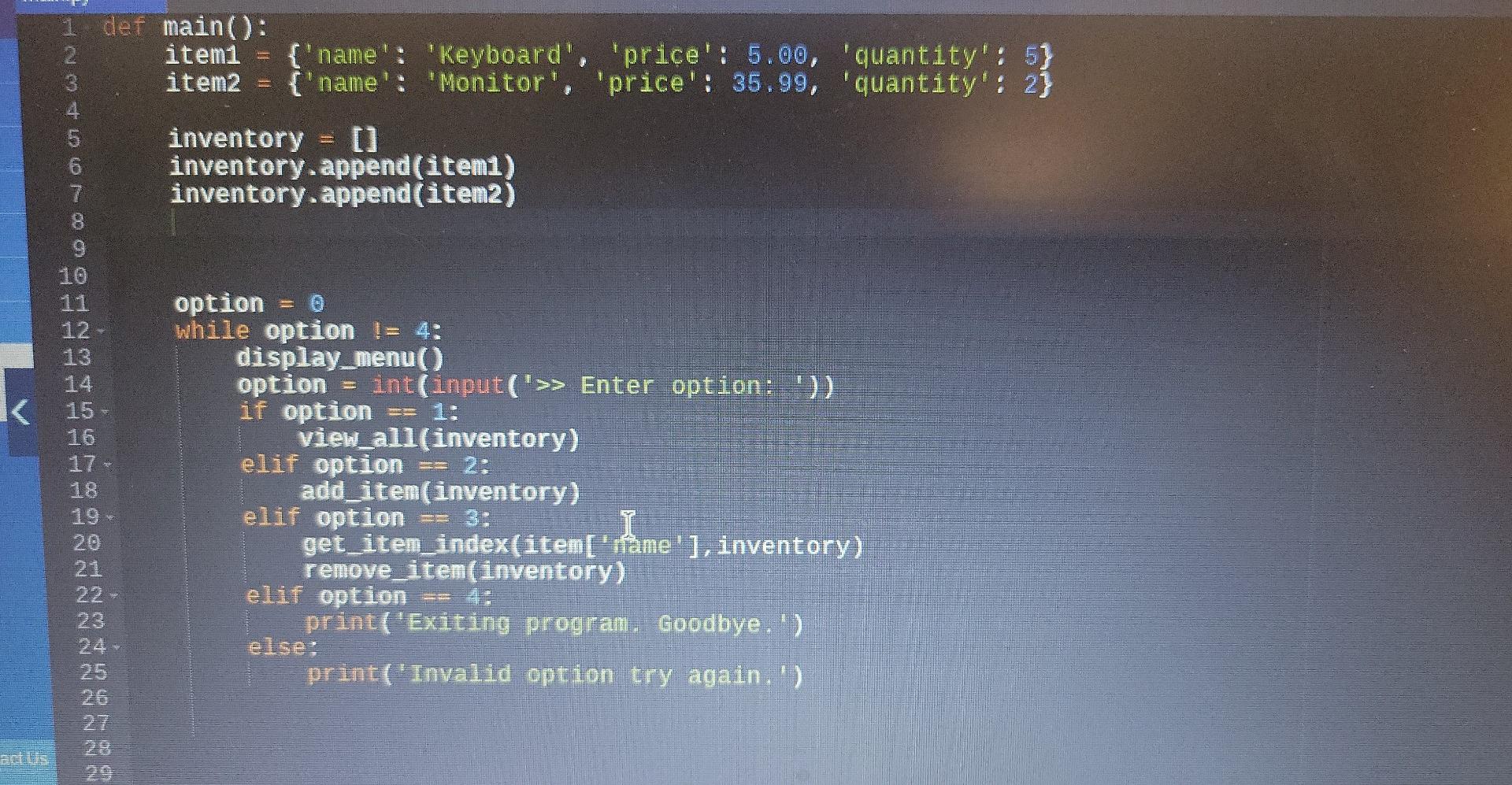 Solved i am trying to create a programin python that is like | Chegg.com