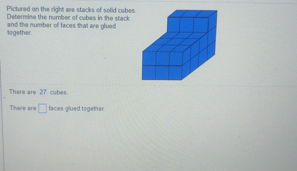 Solved Pictured On The Right Are Stacks Of Solid Cubes 2747