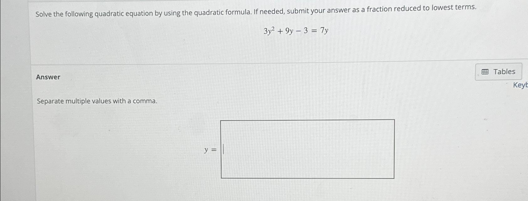 Solved Solve the following quadratic equation by using the | Chegg.com