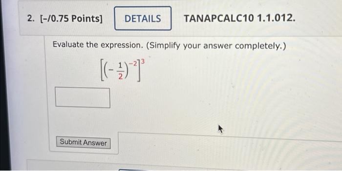 Solved Evaluate The Expression. (Simplify Your Answer | Chegg.com