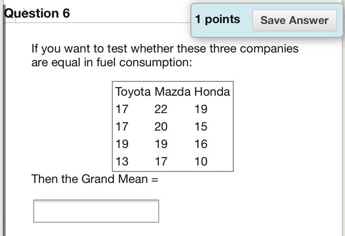 Solved Question 1 1 points Save Answer If you have this | Chegg.com