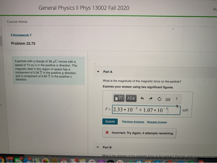 Solved General Physics II Phys 13002 Fall 2020 Course Home | Chegg.com