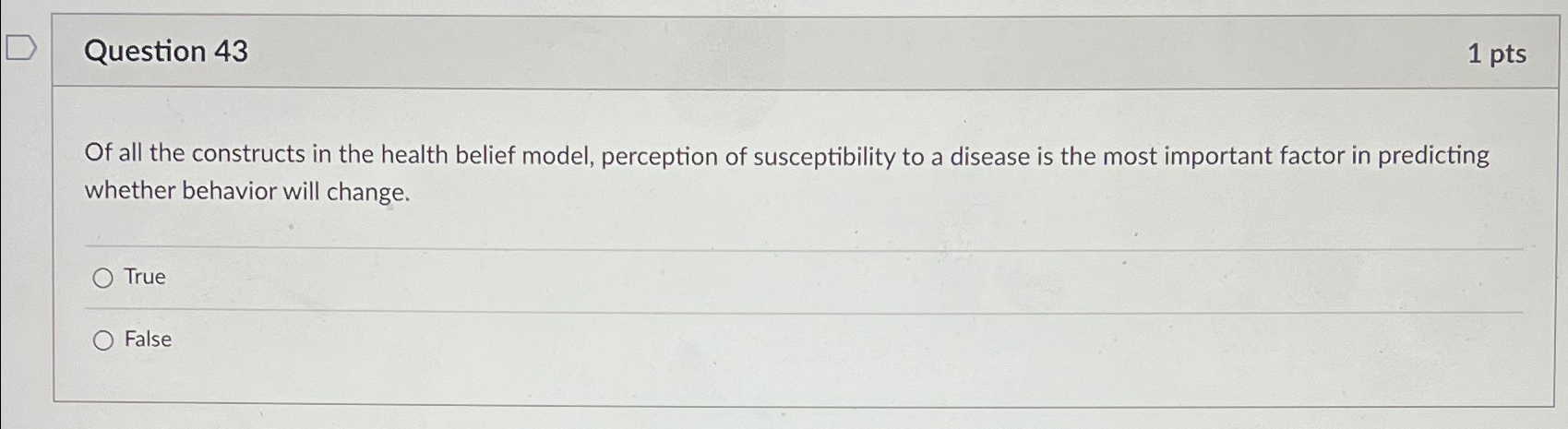 Solved Question 431ptsOf all the constructs in the health | Chegg.com