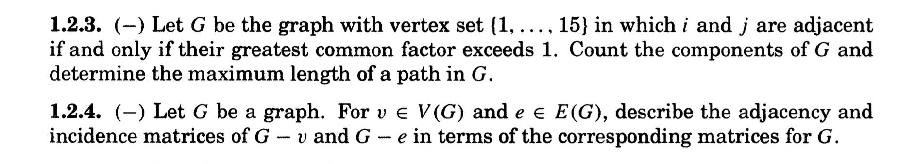 Solved 1.2.3. (-) ﻿Let G ﻿be the graph with vertex set | Chegg.com