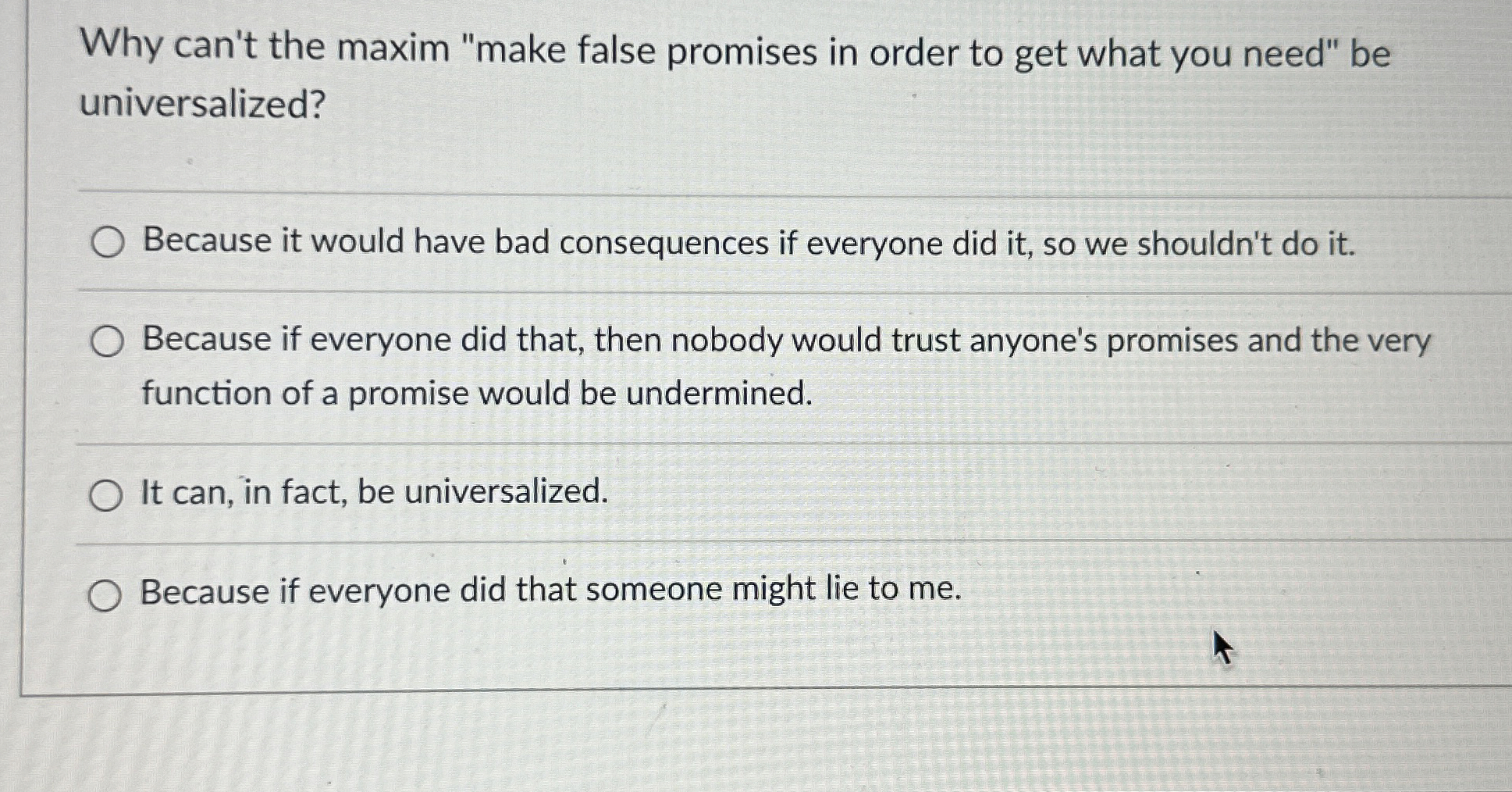 Solved Why can't the maxim 