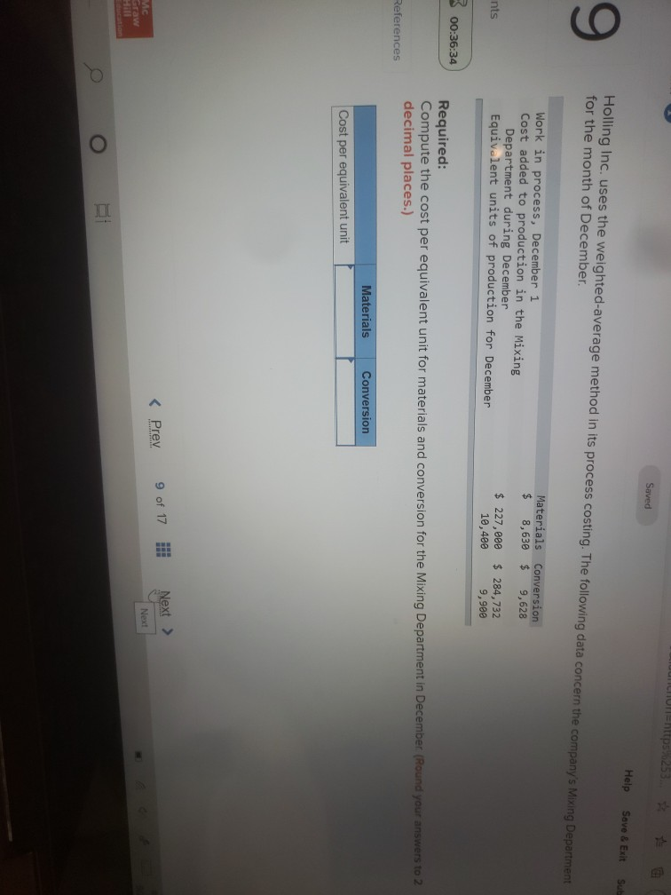 Solved UNCTION=https253 Saved Help Save & Exit 9 Holling | Chegg.com