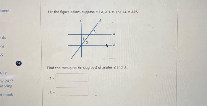 Solved For the figure below, suppose 11 m and ∠1=58∘. What | Chegg.com