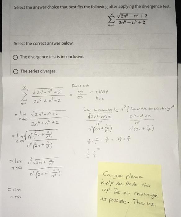Solved Select the answer choice that best fits the following | Chegg.com
