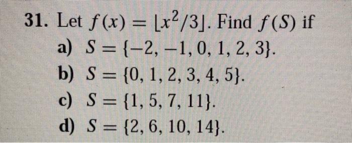 Solved 31 Let Fx X23 Find F S If A S 2 10 3793