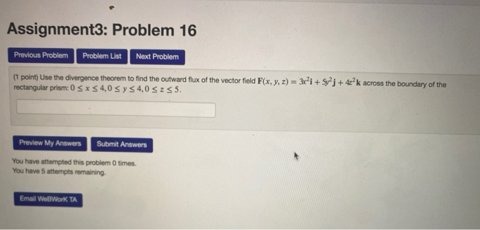 Solved Assignment3: Problem 16 Previous Problem Problem List | Chegg.com