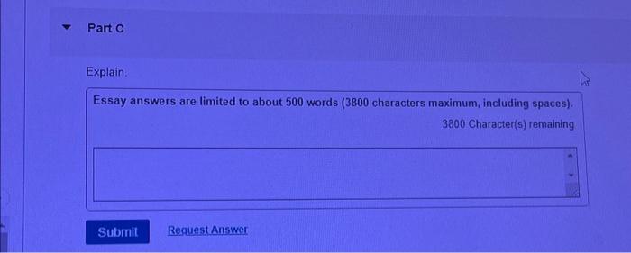 Solved Essay answers are limited to about 500 words ( 3800 | Chegg.com
