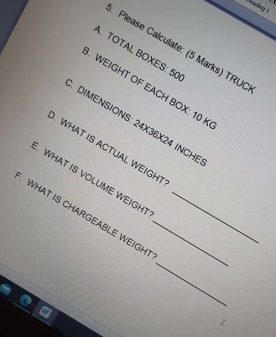 Solved eading 1 5. Please Calculate (5 Marks) TRUCK A.