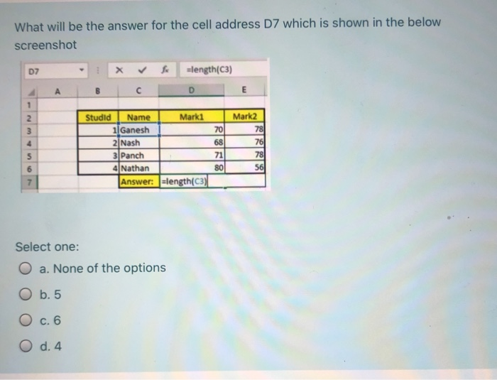 solved-what-will-be-the-answer-for-the-cell-address-d7-which-chegg