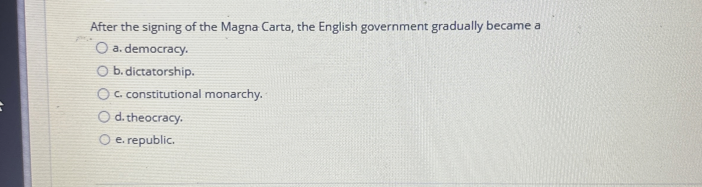 Solved After The Signing Of The Magna Carta, The English | Chegg.com