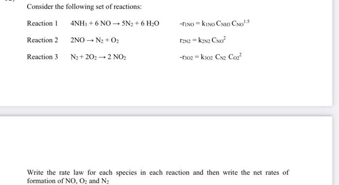 Solved Consider the following set of reactions: Reaction | Chegg.com