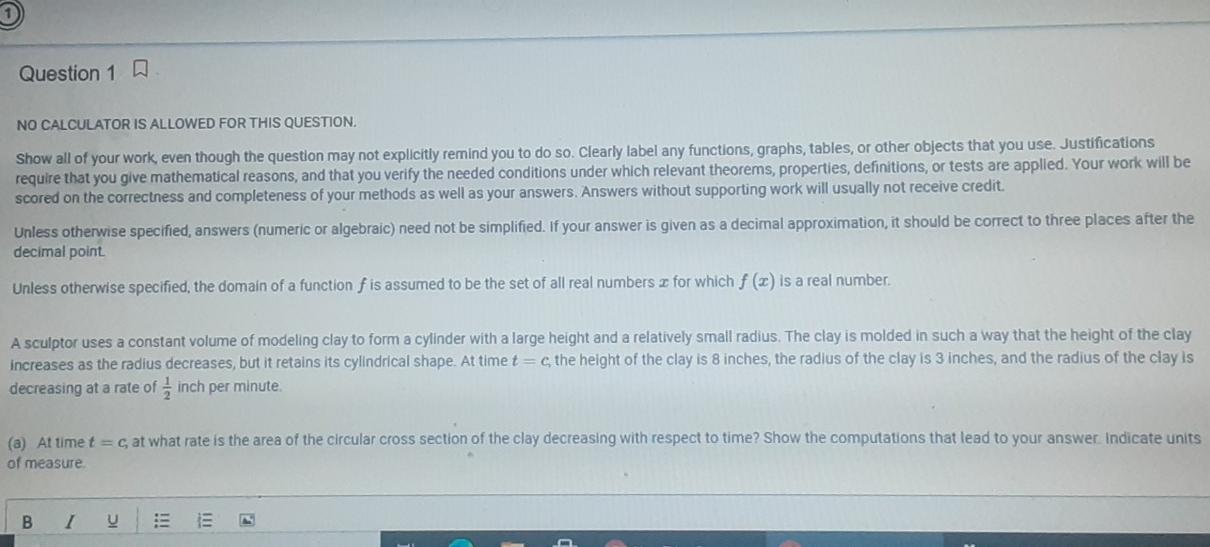 Solved Question 1 0 NO CALCULATOR IS ALLOWED FOR THIS | Chegg.com