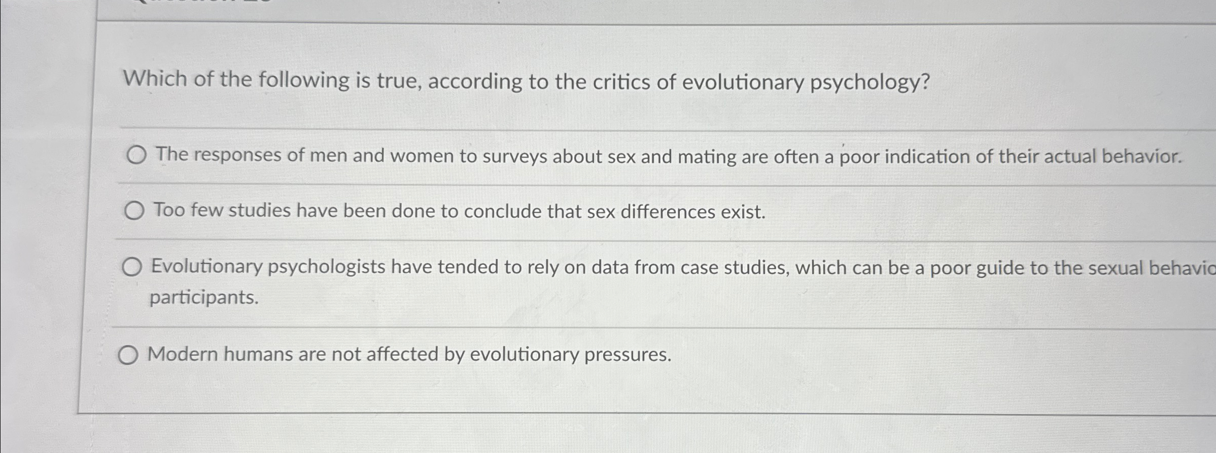 Solved Which of the following is true, according to the | Chegg.com