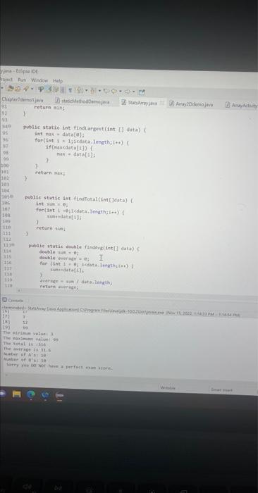 Solved Chapter 7 Program 1: StatsArray.java ( 20 points) | Chegg.com