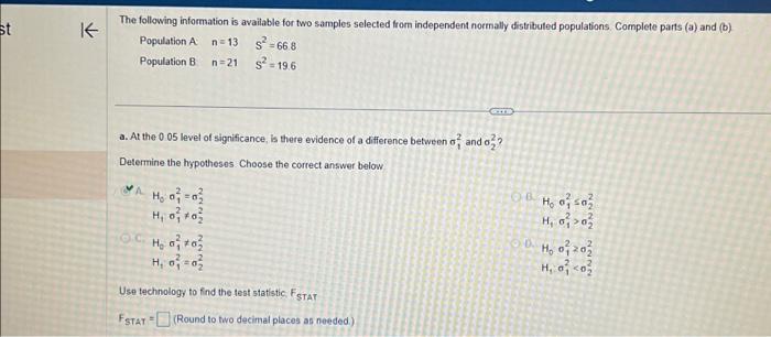 Solved The Following Information Is Available For Two | Chegg.com